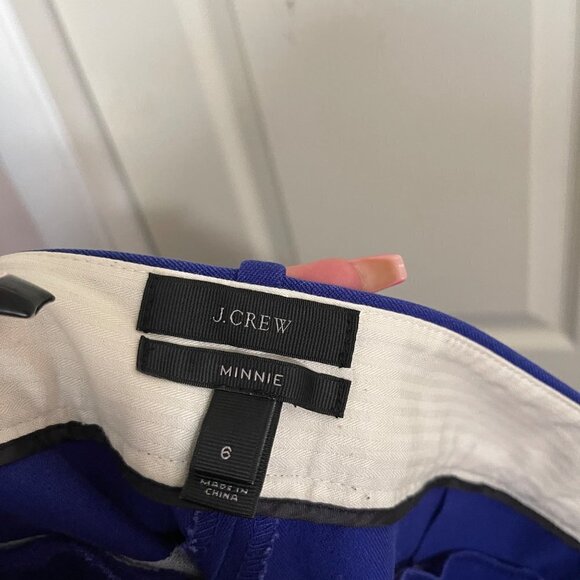 J. Crew Womens Blue Mid Rise Slim Fit Stretch Twill Minnie Ankle Pants Size 6 - Picture 3 of 8